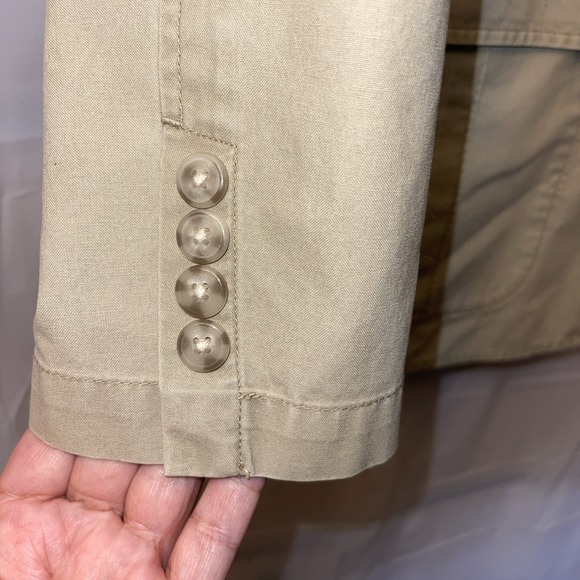 LL Bean Jacket Men 44 Tall Field Safari Chore Coat Blazer Presentation Elbow Pad - Picture 5 of 13